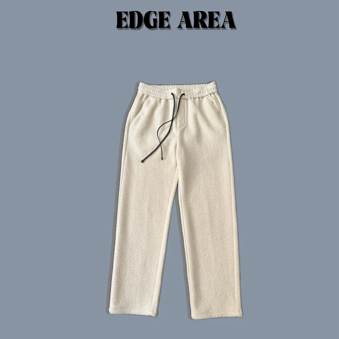 【壹零贰】8813秋冬新款美丽诺羊毛男士休闲裤百搭潮流ins宽松高街