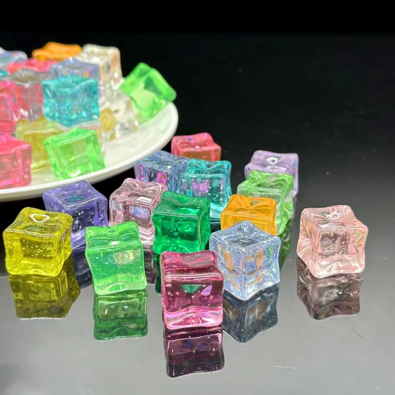 18mm夜光细闪冰块 亚克力方形冰块糖糖饰品小摆件