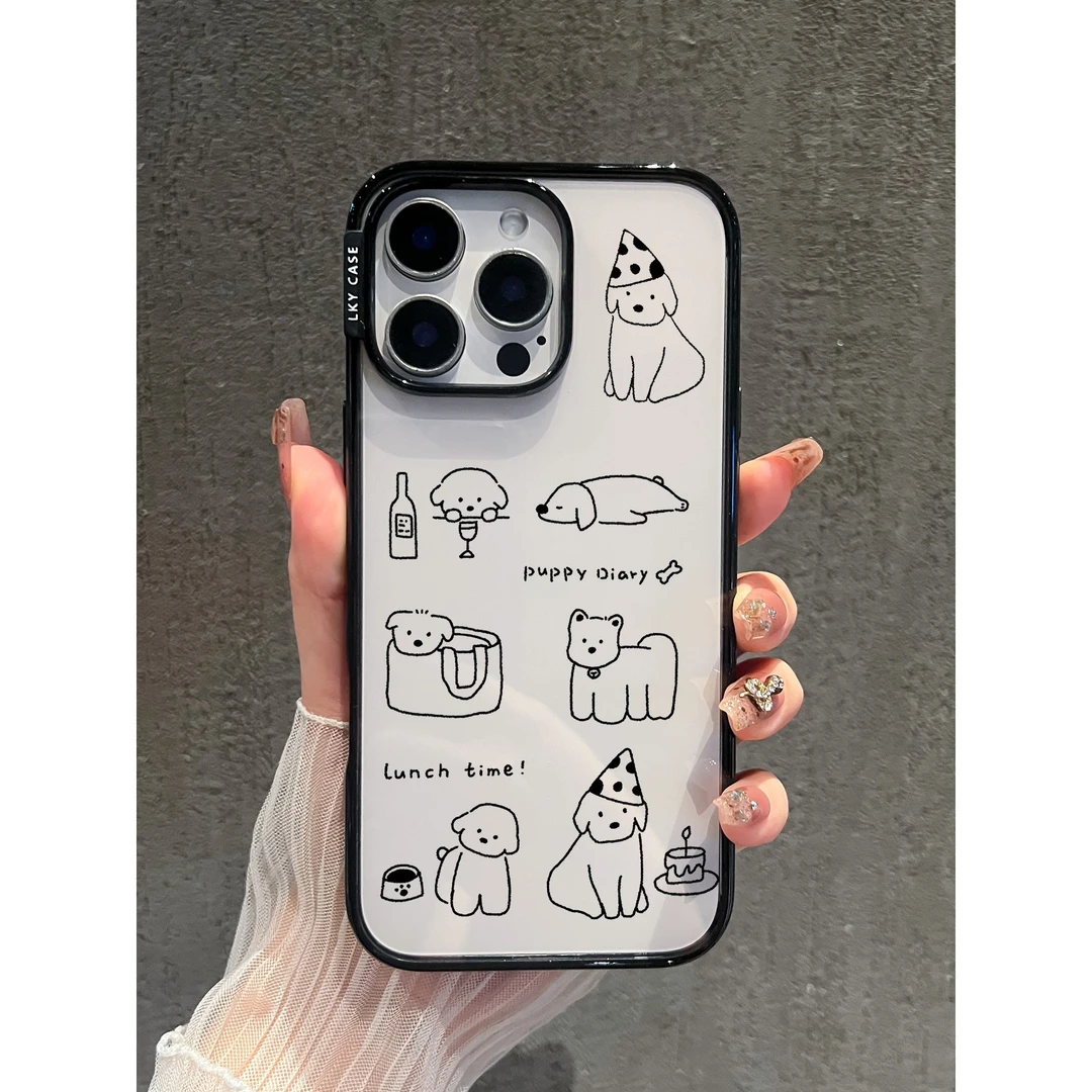 【简笔小狗】适用苹果16/17promax手机壳iPhone17pro防摔14/5超薄壳