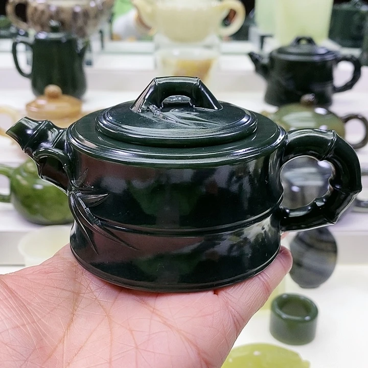 未镶嵌和田玉挂件茶壶170m l