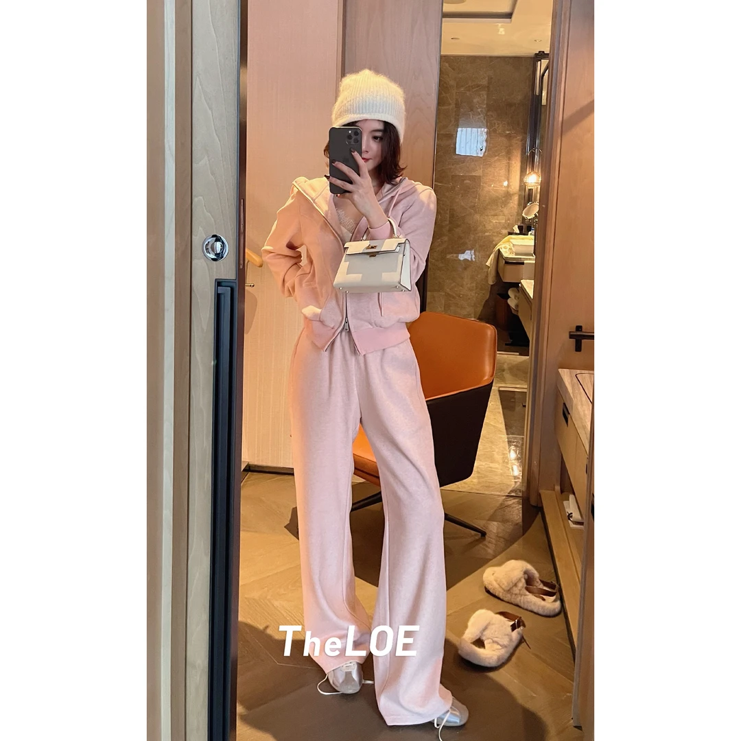 TheLOE/【许妍套装】植物系纤维连帽拉链套装#10.13TZ-G6603