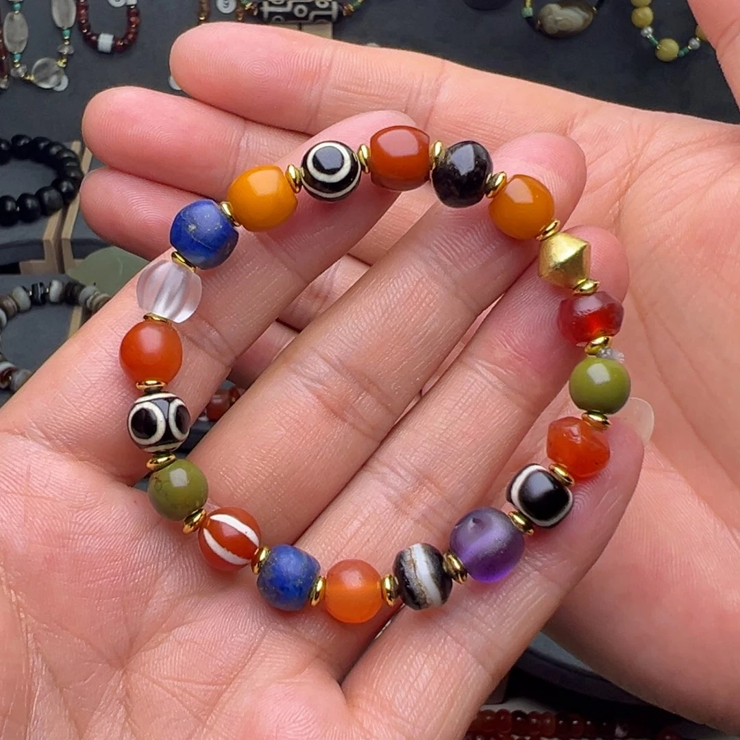 玛瑙/玉髓合金玛瑙对珠