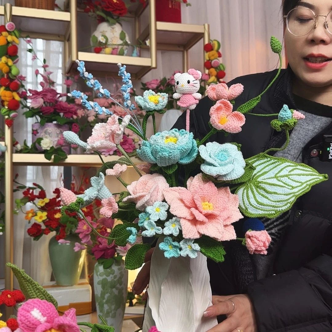 手工钩织设计花束