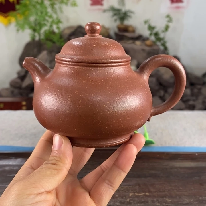 紫砂茶壶红降坡潘壶220左右的容量点汤工艺