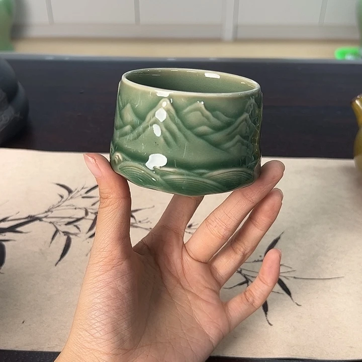 龙泉云间青瓷小米茶器