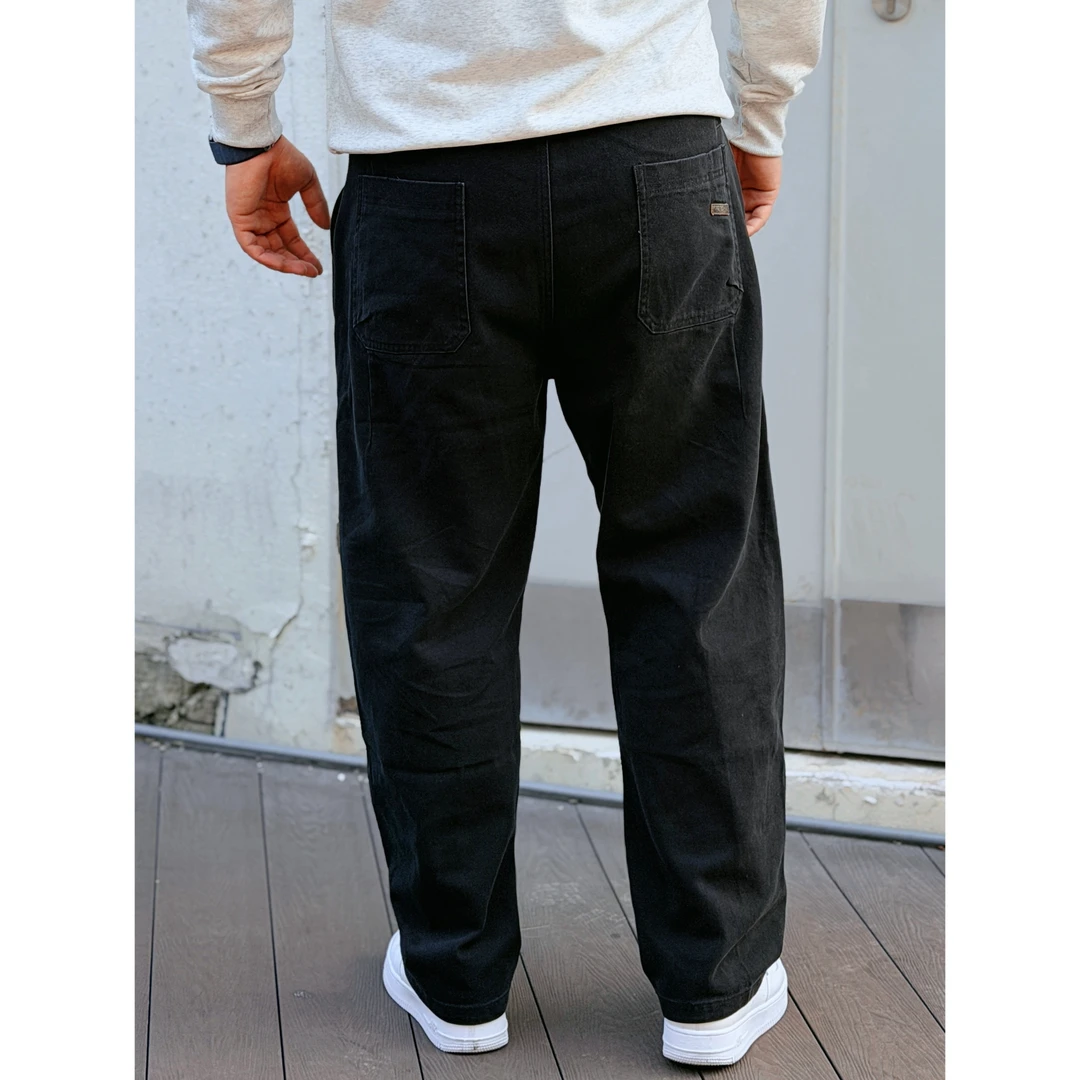 【冬季新款】男士工装裤丹宁色织原棉宽松直筒复古休闲百搭长裤子