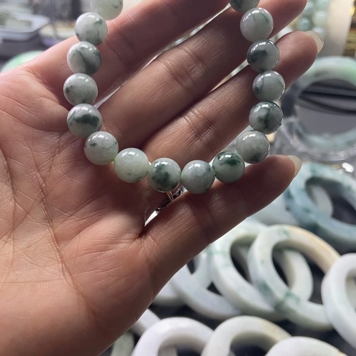 未镶嵌手链翡翠飘花手串