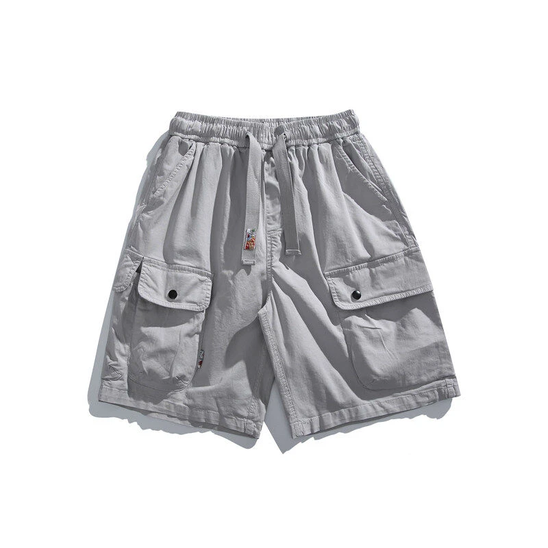 2025新款夏季男士日系复古潮流休闲直筒裤宽松垂感显高工装短裤潮