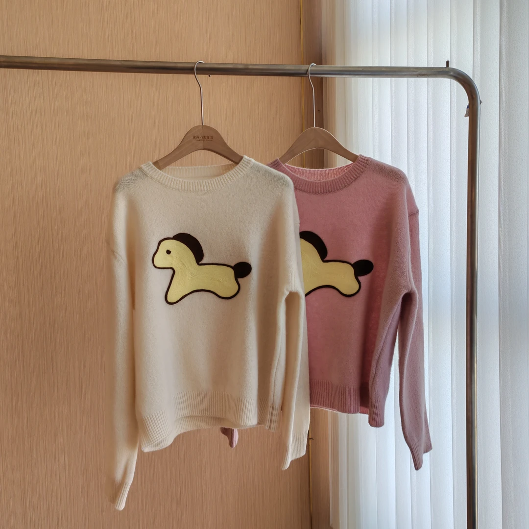 春秋新款卡通小狗羊毛毛衣 MJTY-8808