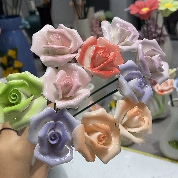 陶瓷纯手工捏花设计
