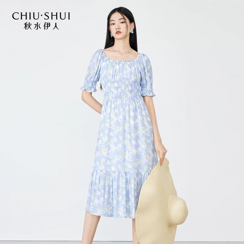【岚岚专属】秋水伊人连衣裙女装通勤百搭长裙623205A020397