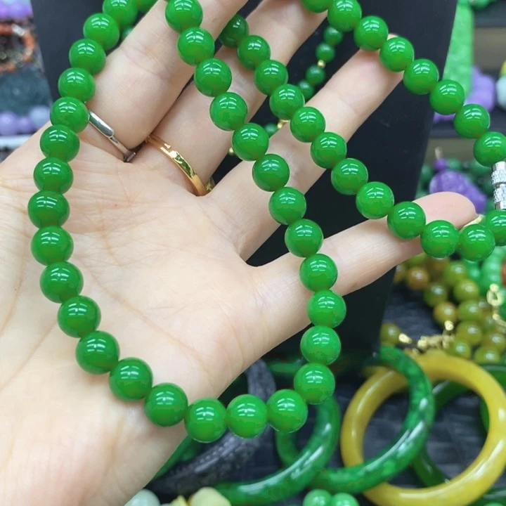 翡翠未镶嵌耳饰项链36