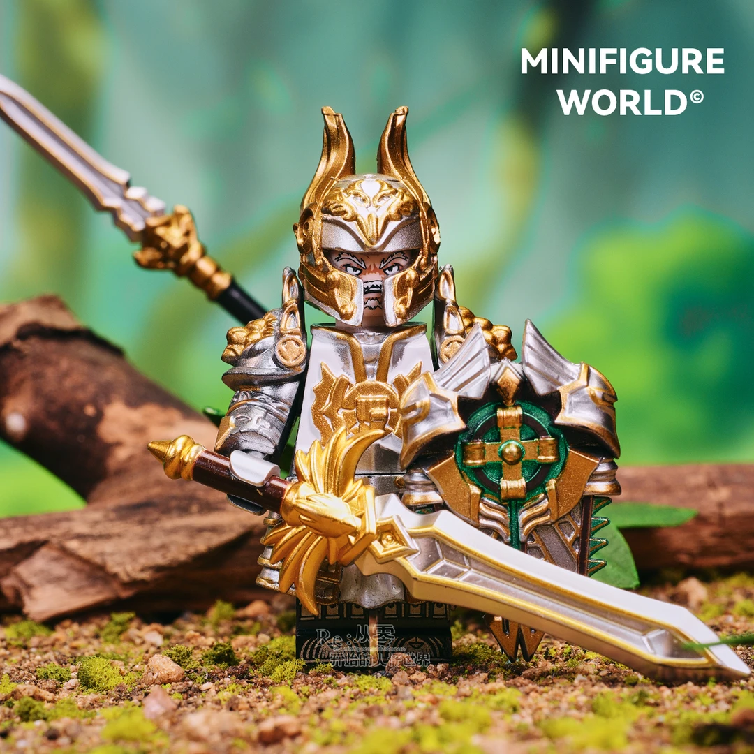 圆桌骑士加荷里斯中世纪亚瑟王中古欧洲骑士战马盾牌积木人仔玩具