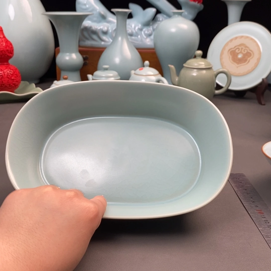 瓷片仿古件水仙盆全手工