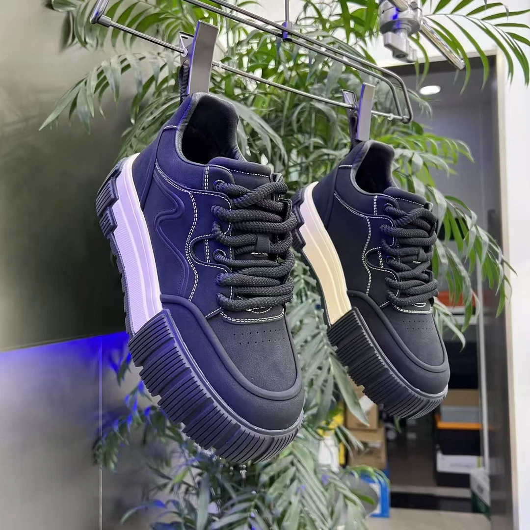 【秋冬新品】男士厚底低帮净版皮面系带款柔软舒适时尚百搭休闲鞋