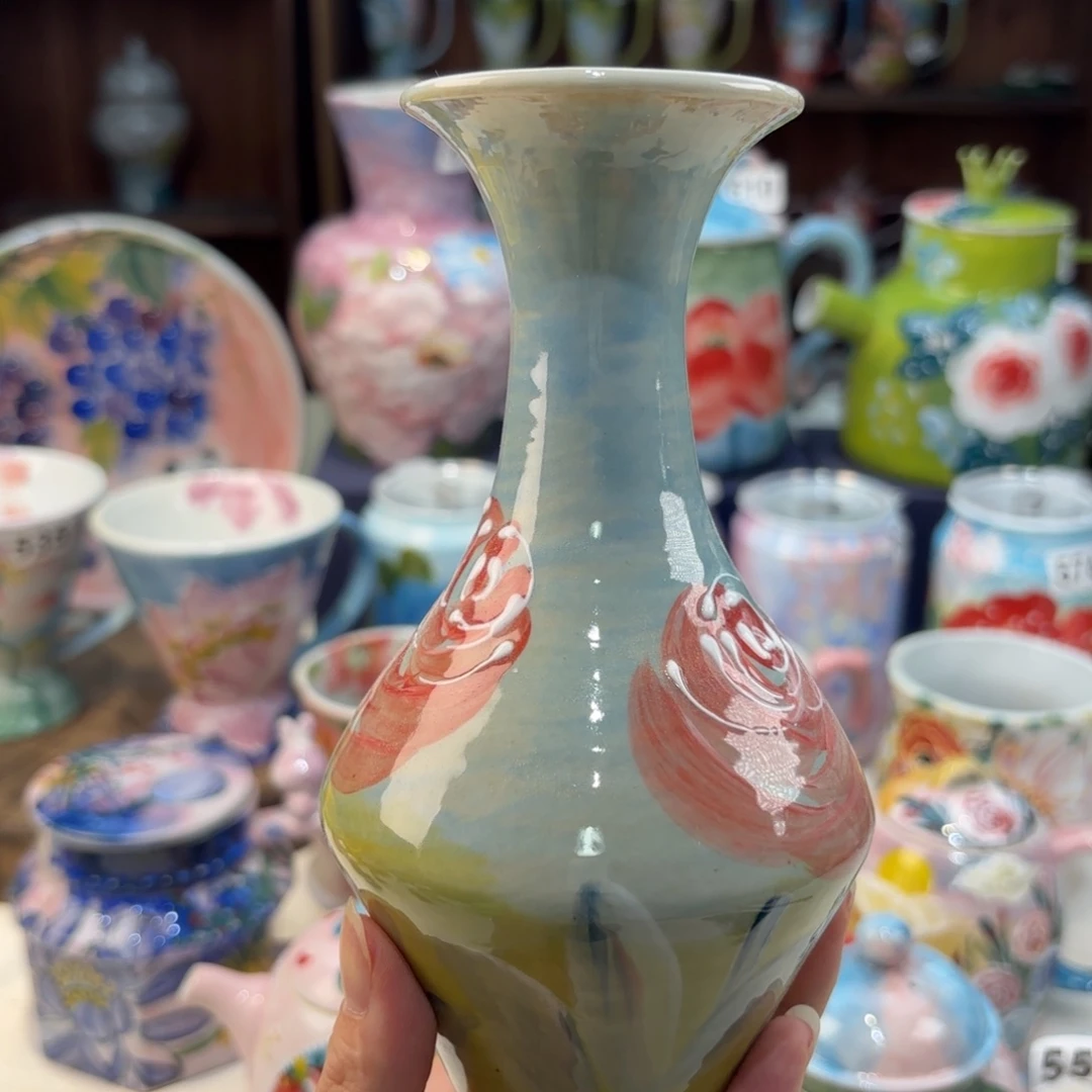 瓷片景德镇手绘高温釉下彩陶瓷茶具