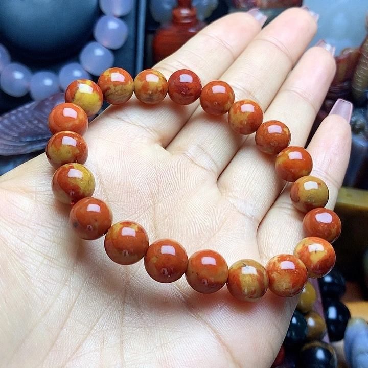 未镶嵌手串硅化玉
