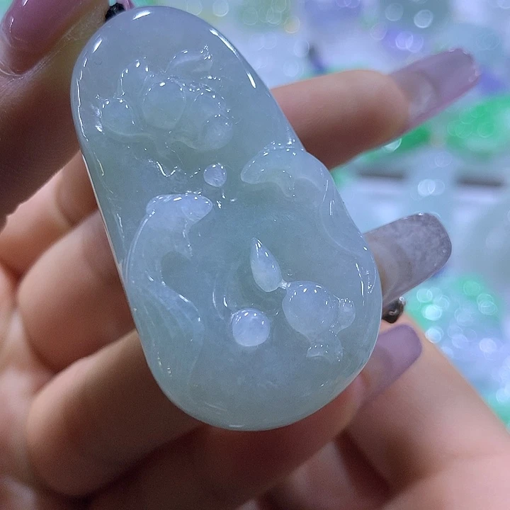翡翠未镶嵌颈饰天然翡翠A货吊坠