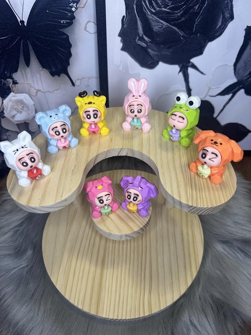 [直播拆]像素钻切面小新 网红创意车载 办公室摆件 手工钥匙扣DIY