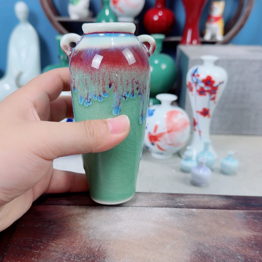 陶瓷手工小花器摆件