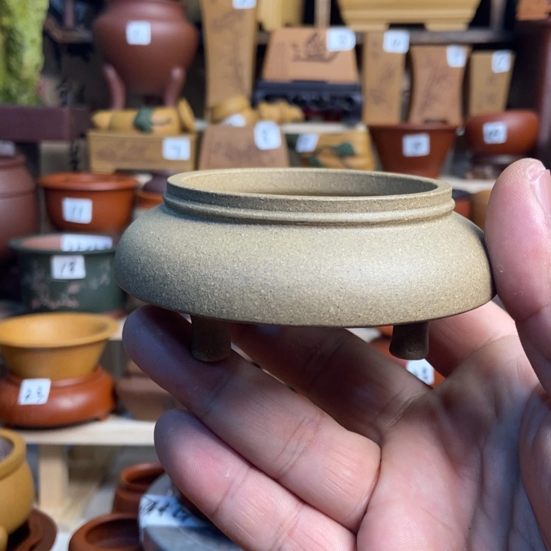 紫砂花盆内口经尺寸6×2