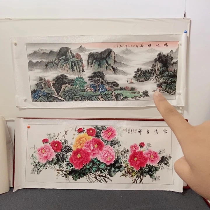 国画215*85尺寸带框包邮送到家