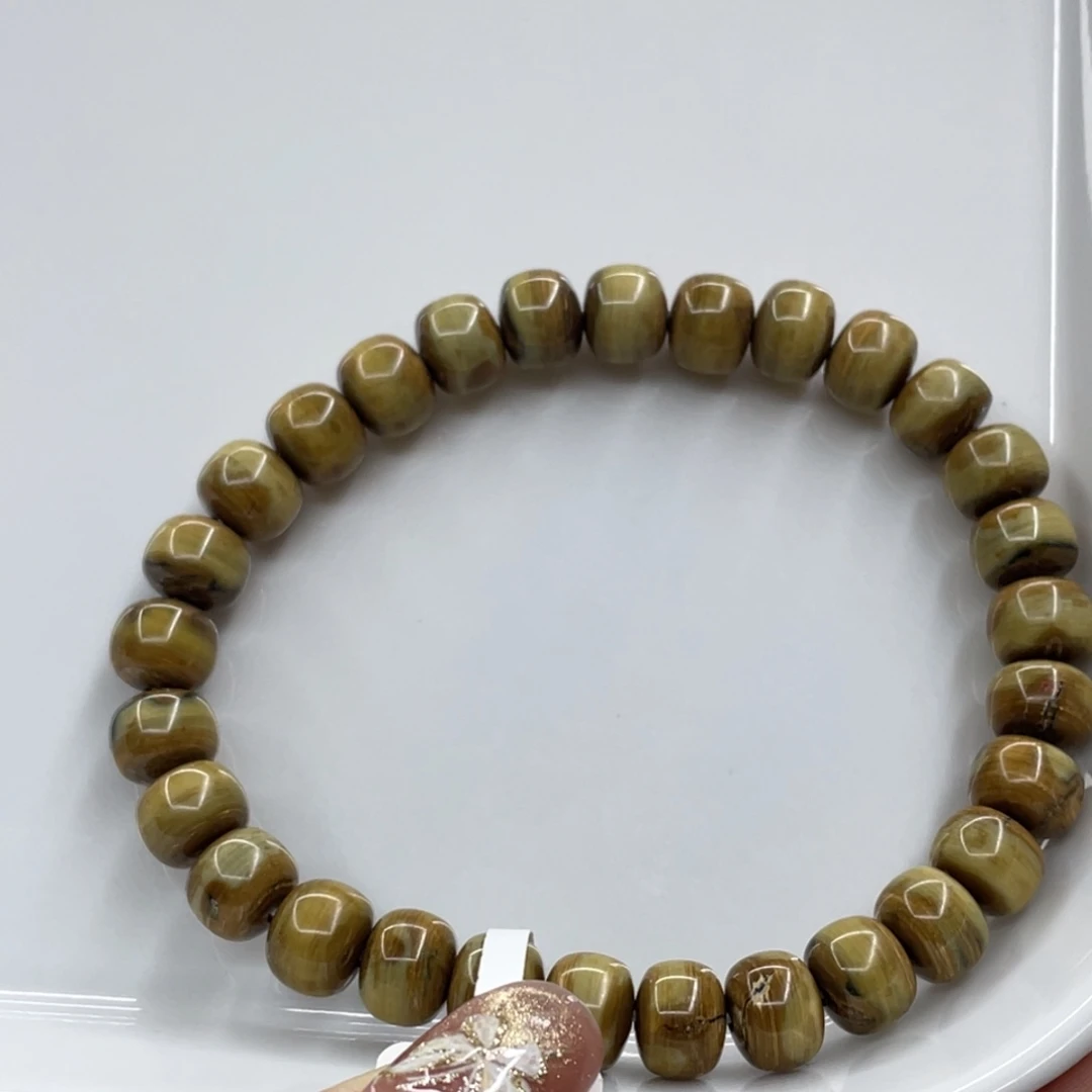 猛犸象牙手串/手链/手镯7✖️8冰咖汉堡沁蓝