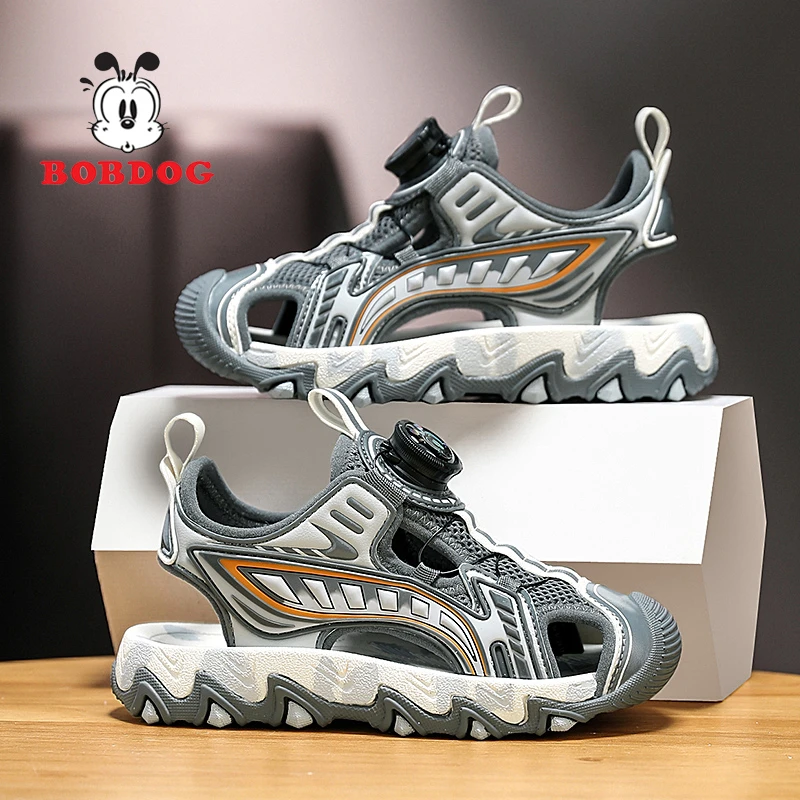 巴布豆儿童凉鞋男童2025夏季新款中大童包头沙滩鞋小男孩软底鞋子