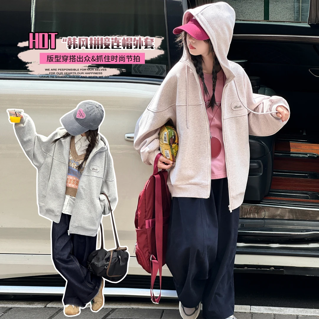 女童外套女2025新款爆款洋气春秋季中大童潮款韩版休闲宽松棒球服