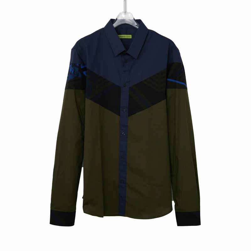 VERSACE/范思哲 VJ男式撞色长袖衬衫 B1GSB60524363