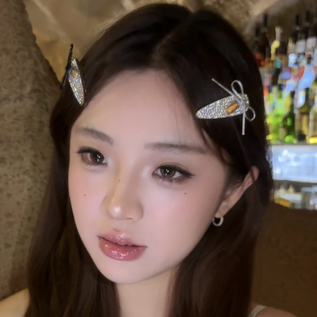 水滴落石！银色芭蕾！新款满钻水滴甜妹氛围感水钻发夹Y2K少女感