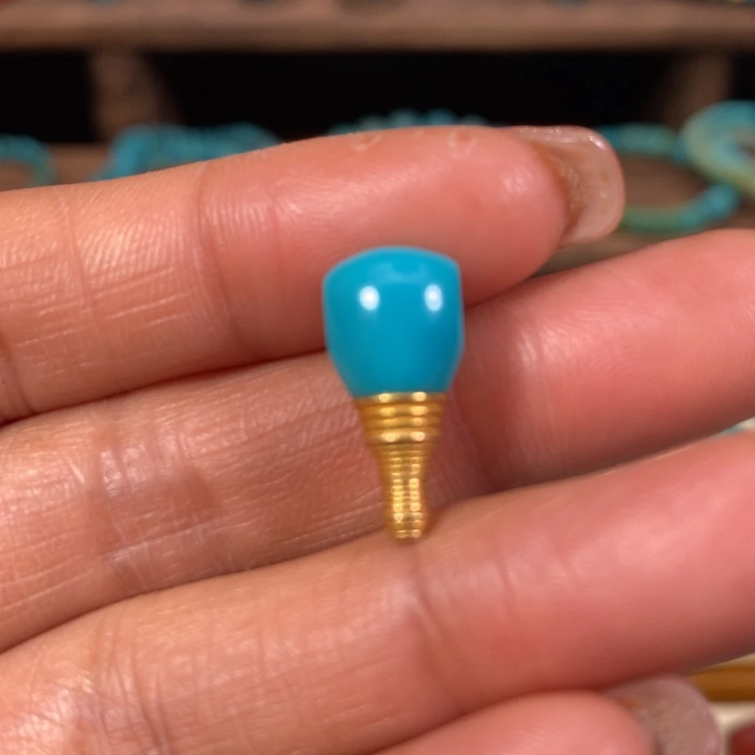 绿松石珠宝奇石18K金镶嵌