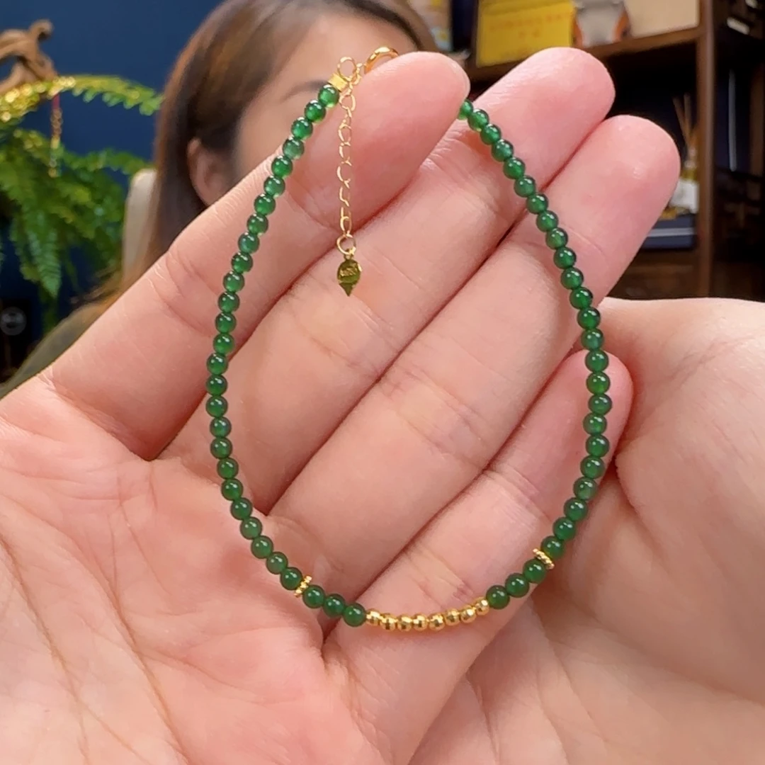 18K金镶嵌手链翡翠1111111111