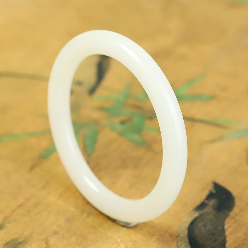 【精美礼盒款】羊脂白古风款美人条圆条镯送礼物