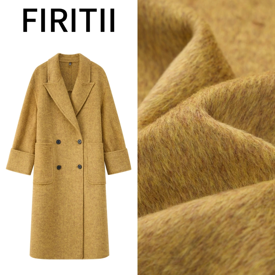 FIRITII【暮光缪斯】明星同款长款过膝气质休闲显瘦羊毛外套大衣296