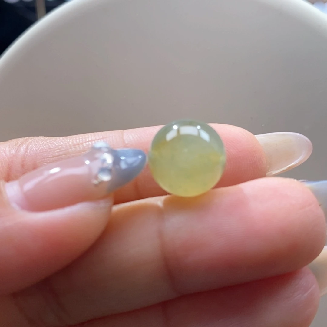 翡翠未镶嵌颈饰翡翠冰橘黄珠卡12.3