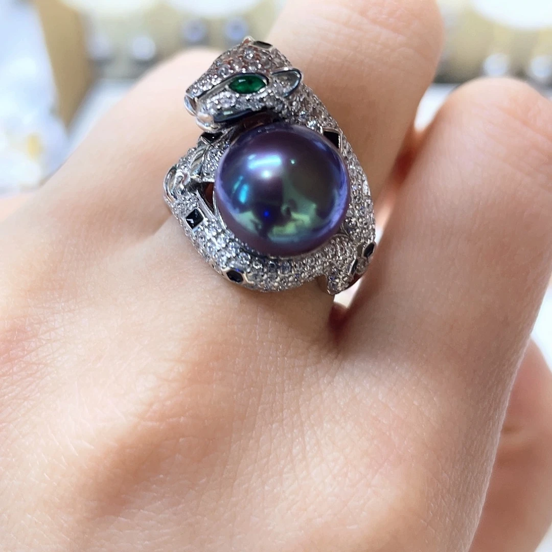 淡水珍珠戒指银S925镶嵌