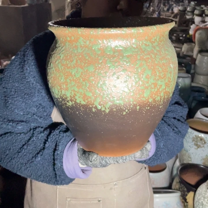 紫砂花盆口24高27正品正品