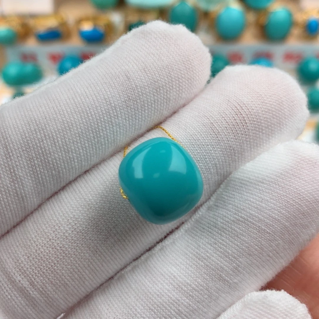 绿松石未镶嵌配饰13.7-13.3