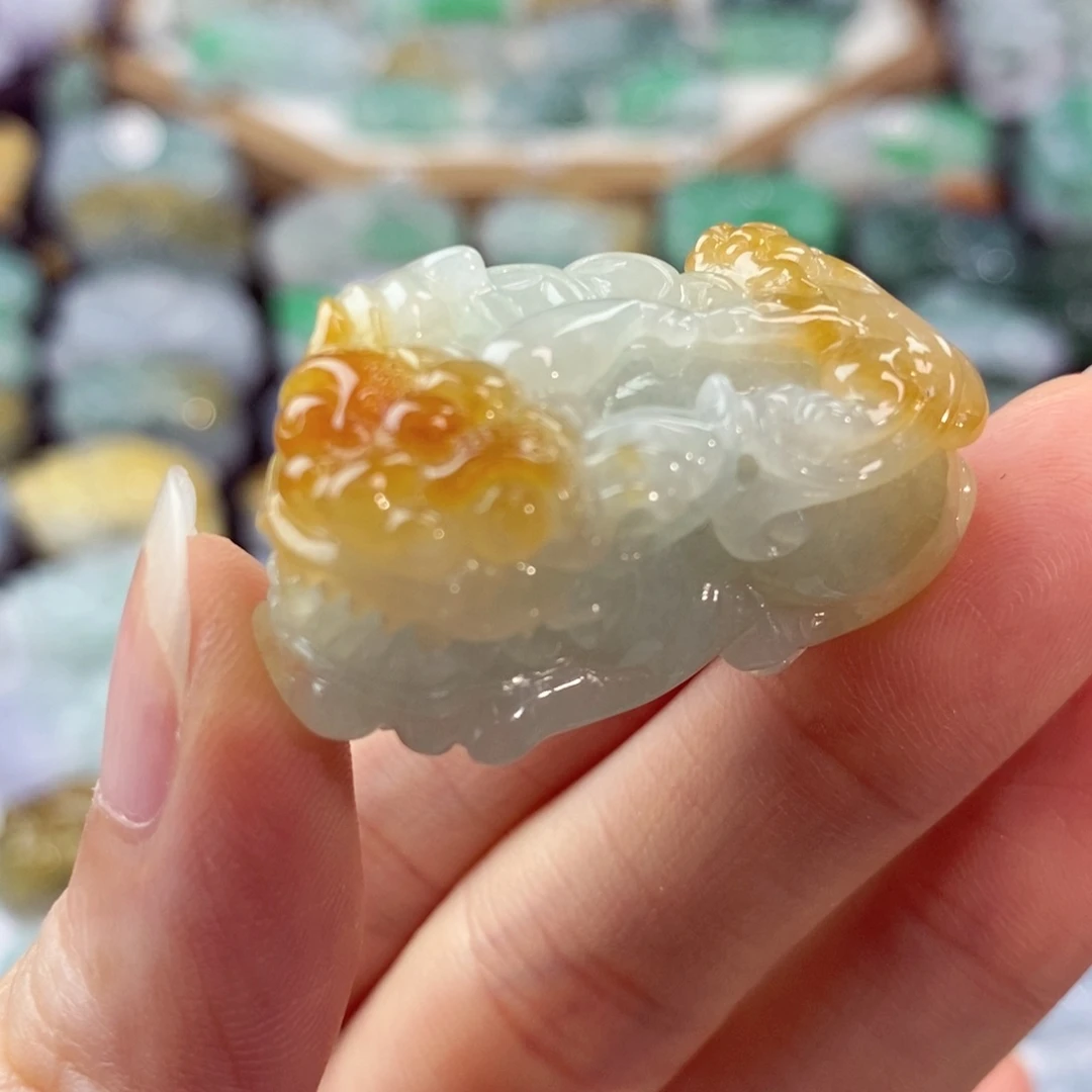 翡翠未镶嵌颈饰天然