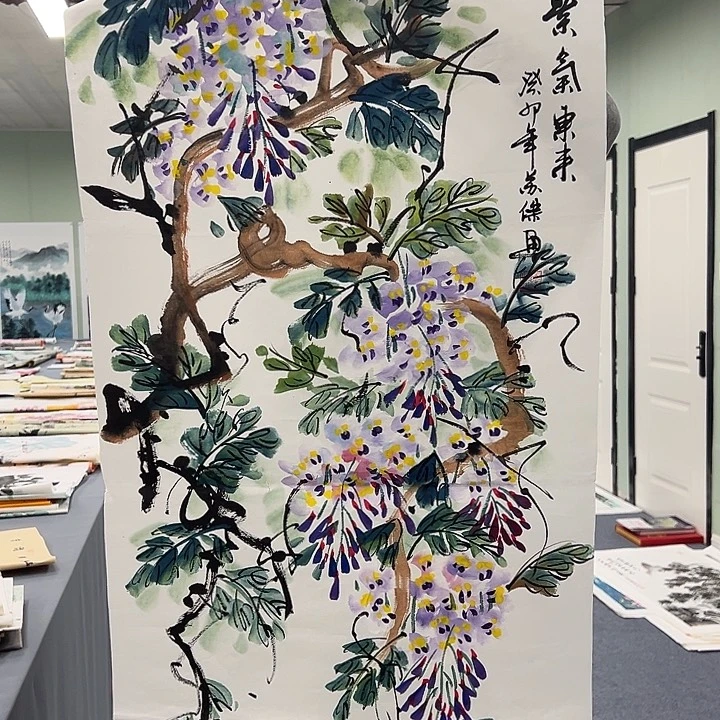国画我们一起加油努力