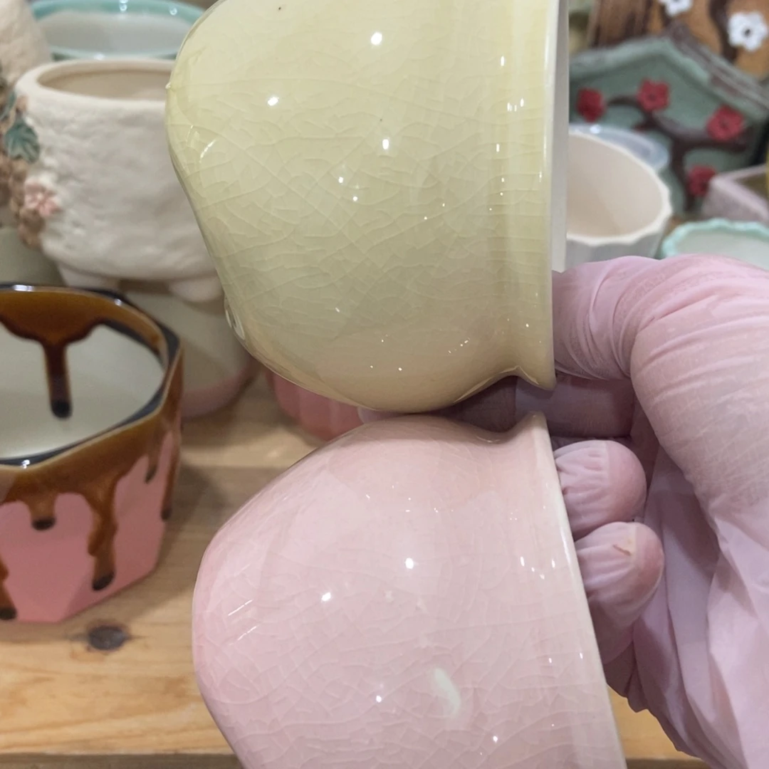 红陶高温陶瓷花盆