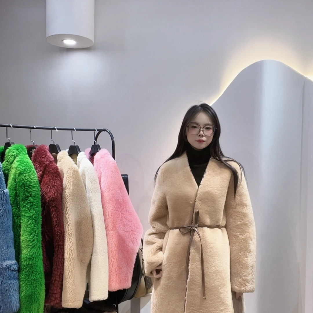 真皮皮毛一体外套005