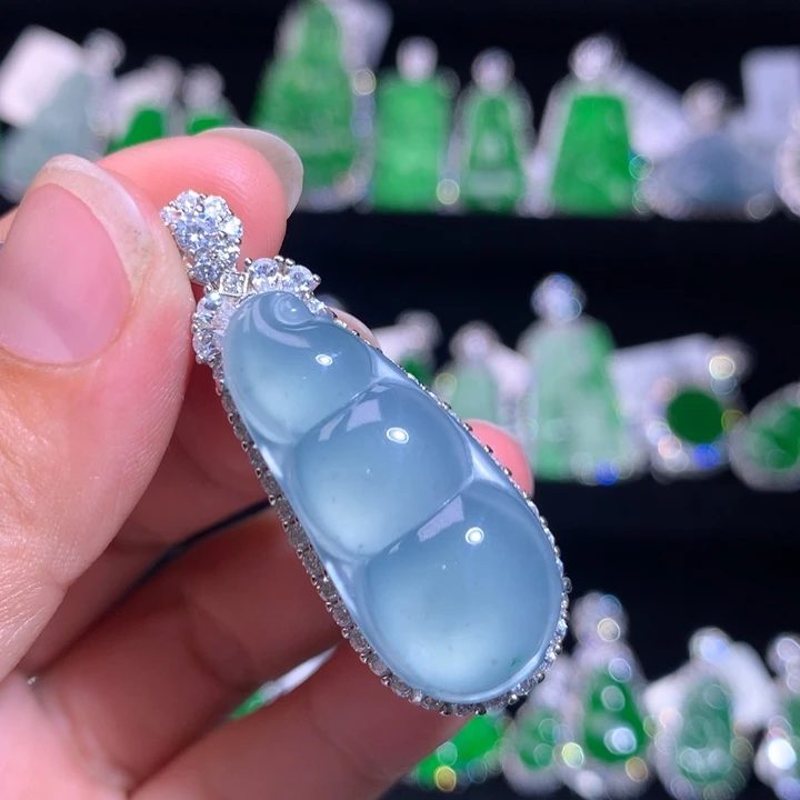 【闪购商品】颈饰银S925镶嵌翡翠天然翡翠