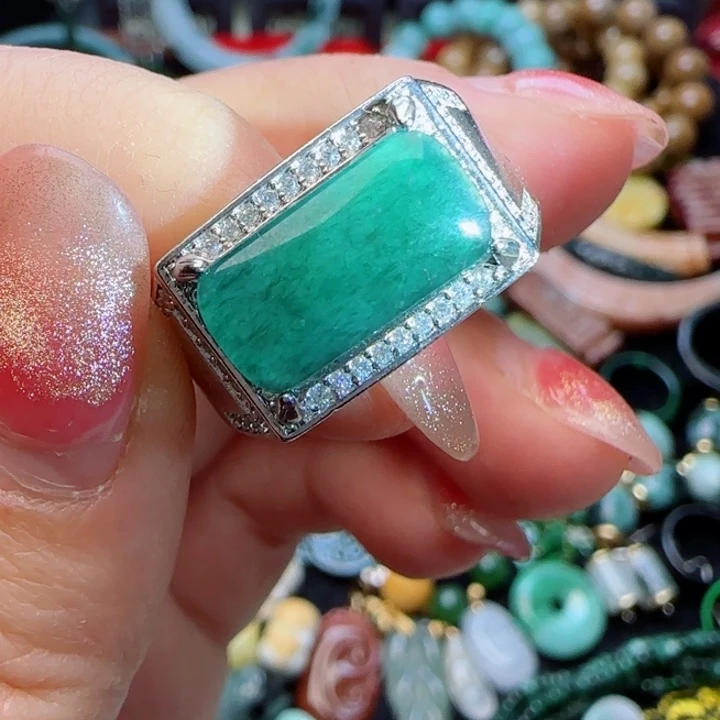 翡翠戒指未镶嵌天然A货80