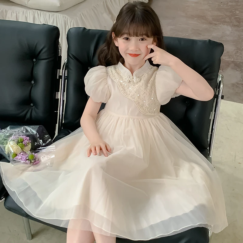 女童汉服连衣裙夏装2025新款儿童裙子夏季中国风小女孩新中式纱裙
