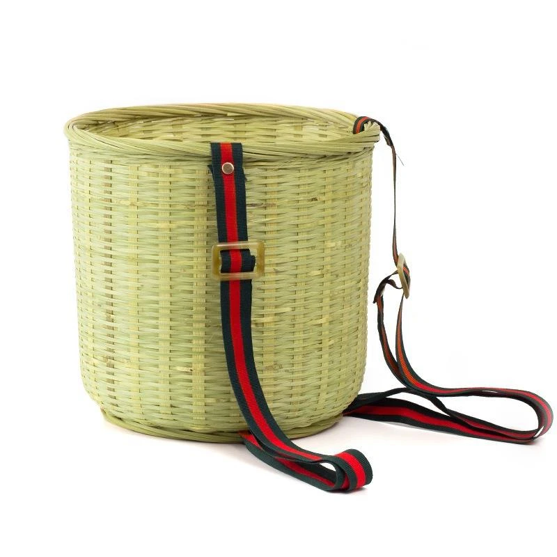 调节竹制品竹编舞蹈带可采摘背篓表演背带竹筐茶叶首具背箩儿童