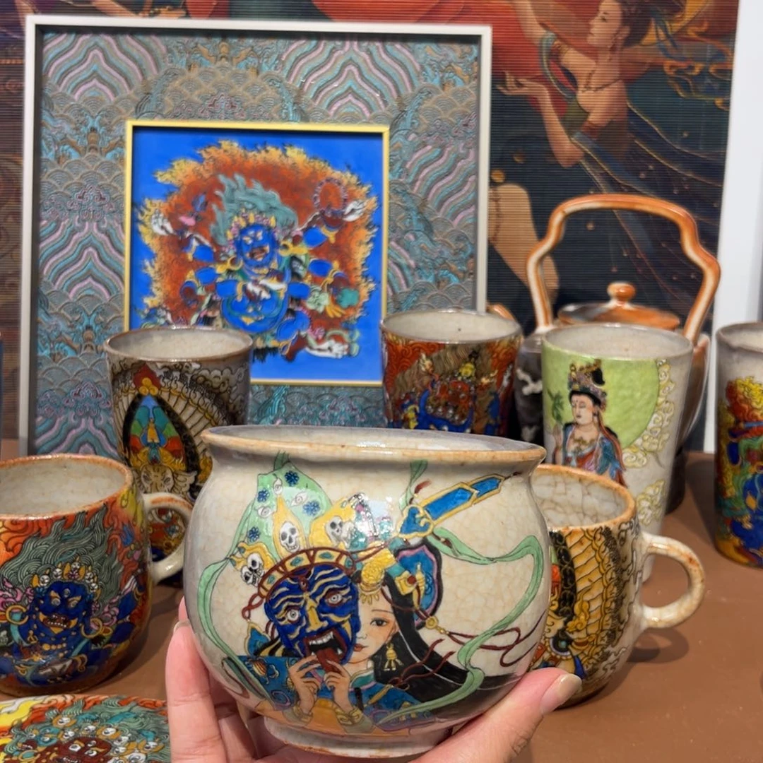 手工手绘扎基拉姆茶洗