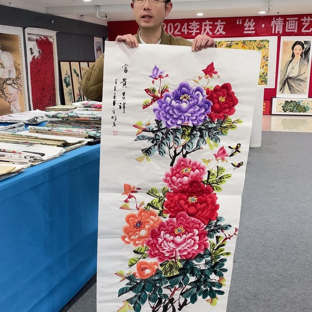 国画今天上午国画作品展示