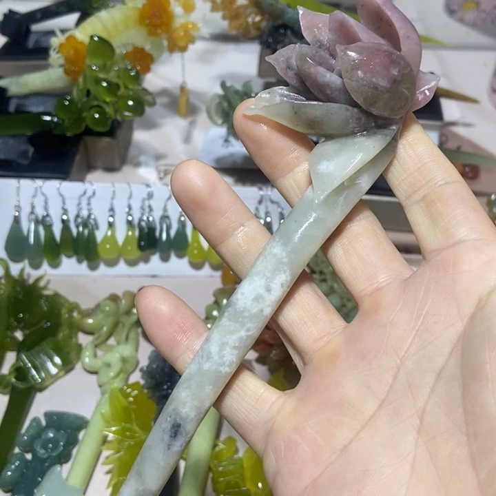 蛇纹石玉发簪未镶嵌